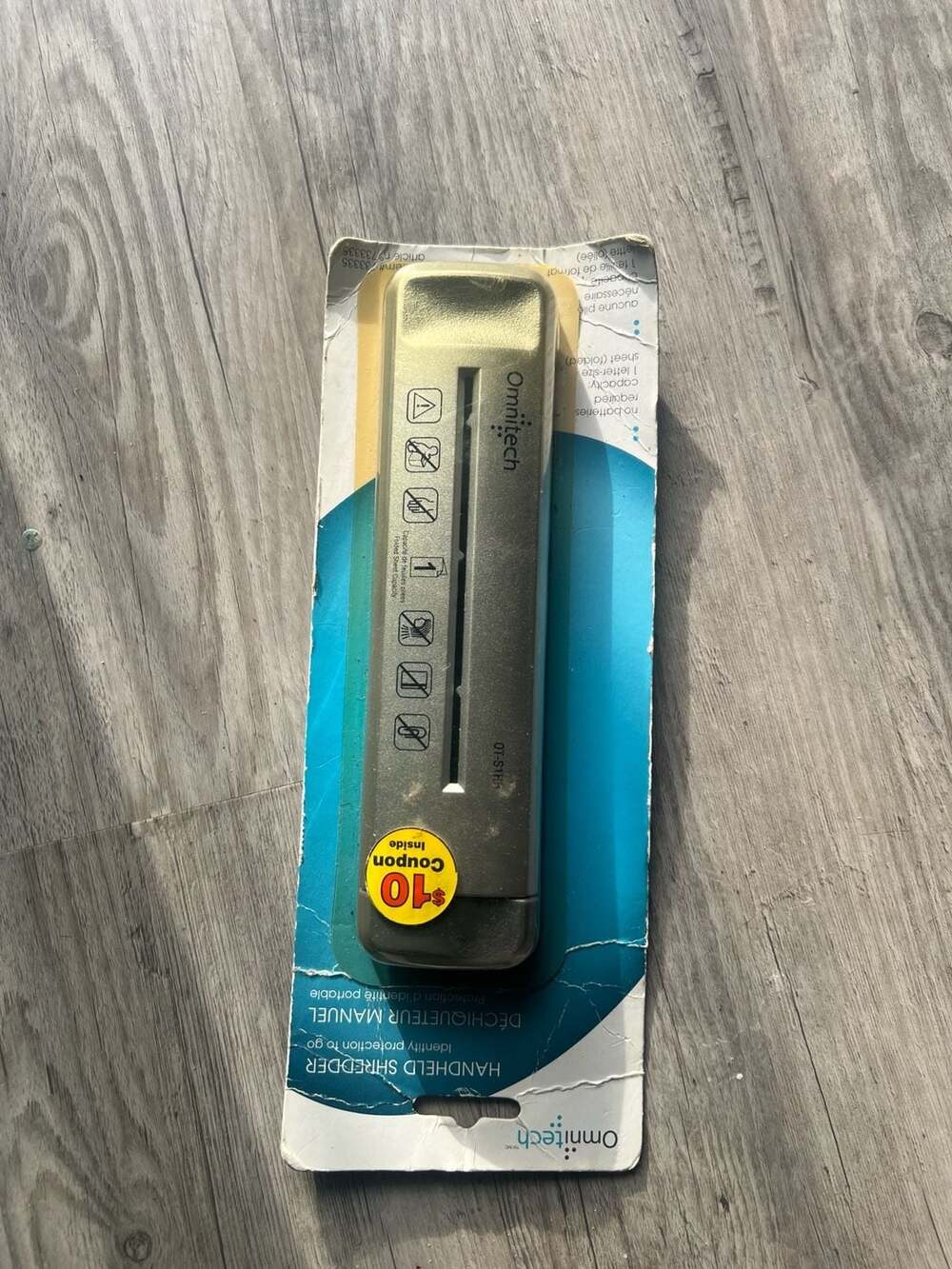 Omnitech OT-S1HH Handheld Manual Strip-Cut Paper Shredder